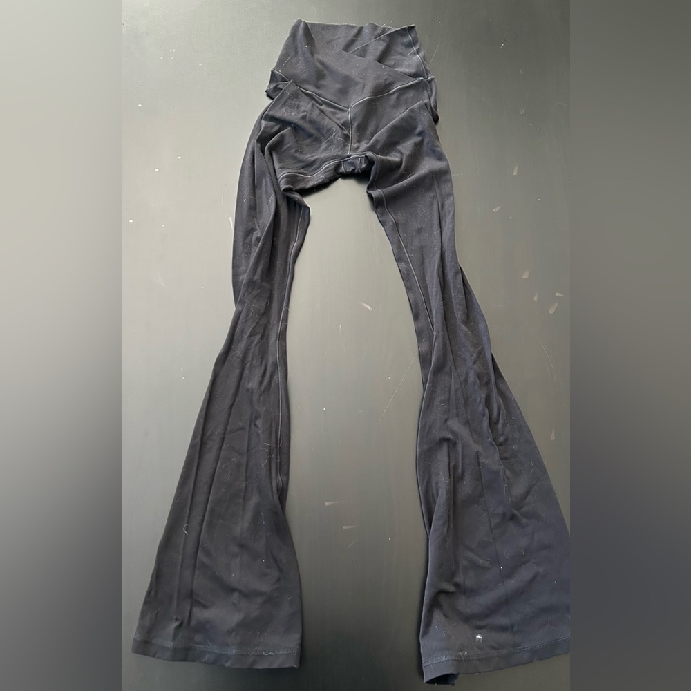 Aerie Offline Real Me Super Flare Hi Rise XS Black